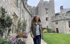 La princesa Leonor de Borbón, a su llegada al UWC Atlantic College de Gales.