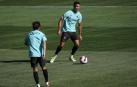 Cristiano Ronaldo, en un entrenamiento con la selección de Portugal