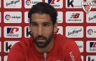 Raúl García, este miércoles en la rueda de prensa en Lezama