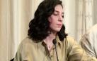 Aitana Monzón, durante la presentación de un libro en la UNED de Tudela en 2019