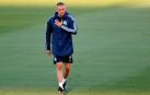 Luis Enrique durante un entrenamiento con España