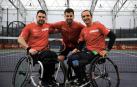 Adrián Vela, el seleccionador Julen Aguirre y Edorta de Anta, el equipo navarro para el Nacional en Ipartenis.