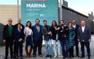 Representantes de la AGAO, intérpretes y representantes de Fundación Baluarte en la presentación de la ópera 'Marina', que se interpretará en versión concierto este martes a las 20 horas en Baluarte