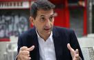 Rafael Doménech, durante un momento de la entrevista en Pamplona