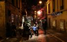 La calle Comedias, uno de los puntos donde se pueden adquirir castañas en Pamplona durante el otoño