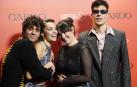 Javier Ambrossi, Ana Rujas, Claudia Costafreda y Javier Calvo, en el estreno de 'Cardo'