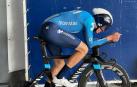 Enric Mas, en el velódromo de Tafalla