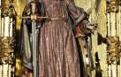 Imagen de la santa en su retablo de la catedral de Pamplona, 1686