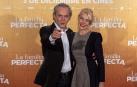 José Coronado y Belén Rueda posan durante la presentación de la película 'La familia perfecta' este lunes en Madrid