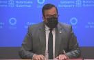 Javier Remírez, este miércoles en su comparecencia ante la prensa