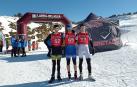 Fernando Zorrilla, Joan Freixa y Mikel Ibergallartu, podio masculino del Triatlón de Invierno Valle de Roncal.