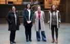 Las cooperativistas Begoña Liberal, Esther Burgui, Itxaso Iriarte y Maite Muruzábal intervinieron ayer en la Comisión de Desarrollo Rural y Medio Ambiente del Parlamento de Navarra.