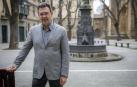Patxi Vera Donazar, este viernes en la plazuela de San José, su rincón favorito de Pamplona