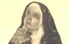 Imagen de la Dolorosa, de los años 50, en la que se aprecia el tocado original.