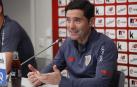 Marcelino García Toral, entrenador del Athletic, en rueda de prensa este sábado en Lezama