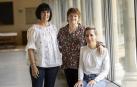 El equipo de la asesoría de Convivencia de Educación. Desde la izquierda, Ana Zaratiegui Abaurre, Olga Aroz Sabanza e Itziar Irazabal Zuazua