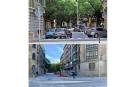 Montaje que demuestra el cambio en la zona