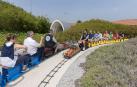 El alcalde de Pamplona, Enrique Maya, ha inaugurado el conocido como ‘parque del tren’, que se ha desarrollado en colaboración con la Asociación Navarra de Amigos del Ferrocarri