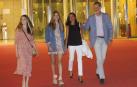 La infanta Sofía, la princesa Leonor, la reina Letizia y el rey Felipe, a su salida del espectáculo de María Pagés