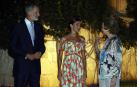 Los Reyes Felipe VI y Letizia y la Reina Doña Sofía, en la recepción a las autoridades y representantes de la sociedad balear.