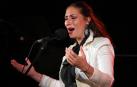 La cantaora Marina Heredia, durante el homenaje