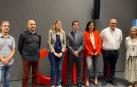 De izquierda a derecha, José María Sotro, técnico del área de energía y sostenibilidad de AIN; Martín Ibarra, director del Servicio de Transición Energética; Marian Garayoa, directora del área de consultoría de AIN; Mikel Irujo, consejero de Desarrollo Económico y Empresarial; Uxue Itoiz, directora general de Industria, Energía y Proyectos estratégicos S4; Carlos Soberanas, coordinador de medio ambiente de KYBSE (Kyb Suspensions Europe); y Natalia Ortega, responsable del área de ingeniería de AIN.