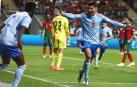 Nico Williams (izda.) y Morata cele ran el tanto dl segundo a pase del primero
