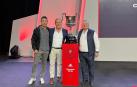 Jorge Ayechu (coordinador de Amigó), Rafa del Amo (presidente FNF) y Josetxo Yanguas (directivo de Amigó)