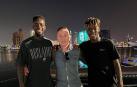 Félix Taínta, junto a Iñaki y Nico Williams en Catar en el encuentro que tuvieron el viernes