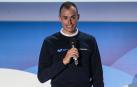 Enric Mas, durante la presentación de Movistar Team 2023