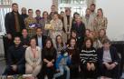 Fotos de familia tras la entrega de premios del concurso de belenes de la Universidad de Navarra