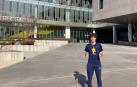 Alex Martínez, en la universidad A&T de Carolina del Norte, donde estudia