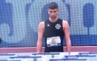 Asier Martínez, concentrado antes de comenzar la final