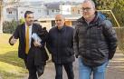 De izda. a dcha., Ramón Lázaro, máximo accionista del Tudelano y nuevo presidente del Aspil Ribera Navarra; el ya ex directivo y fundador del Ribera José Luis Ruiz; y su ex presidente, Alberto Ramírez.