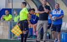 El técnico Álex Huerta, en un partido anterior con el Izarra