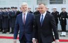 Petr Pavel, presidente de la República Checa, y Andrzej Duda, presidente de Polonia, en su encuentro de este jueves