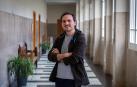 Miguel Arrieta Eguren, este viernes, en una de las galerías interiores del seminario diocesano de Pamplona.