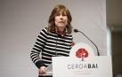 Uxue Barkos, en su intervención en el acto de Geroa Bai de este domingo