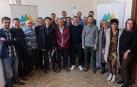 Representantes municipales, de la agencia de desarrollo local Teder y del Consorcio Turístico de Tierra Estella en la presentación