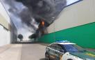 Vídeo del incendio de una planta de reciclaje en Cintruénigo