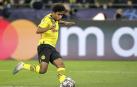 El delantero alemán Karim Adeyemi, del Borussia Dortmund