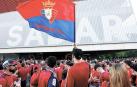Aficionados rojillos en los aledaños de El Sadar en la última jornada del pasado campeonato de Liga