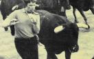 Joe Distler, experimentado corredor, durante un encierro de los años 70