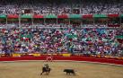 Imágenes de la corrida de rejones del 6 de julio con Roberto Armendáriz, Pablo Hermoso de Mendoza y su hijo, Guillermo Hermoso de Mendoza