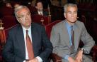 Barrionuevo y Vera (i-d), en el banquillo del Supremo el día que se inició el juicio del "caso GAL" por el secuestro de Segundo Marey