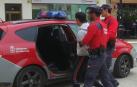 Momento de la detención de un hombre en Estella por grabar un encuentro sexual sin el consentimiento de la mujer