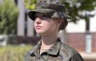 La princesa Leonor, en sus primeras horas en la Academia Militar de Zaragoza.