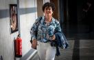 La socialista Inmaculada Jurío, en los pasillos del Parlamento de Navarra