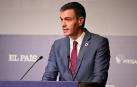 Pedro Sánchez, este miércoles durante su intervención este miércoles en el foro empresarial organizado por la Cámara de Comercio de España en Estados Unidos
