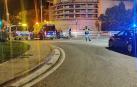 Policía Municipal de Pamplona en el lugar del accidente